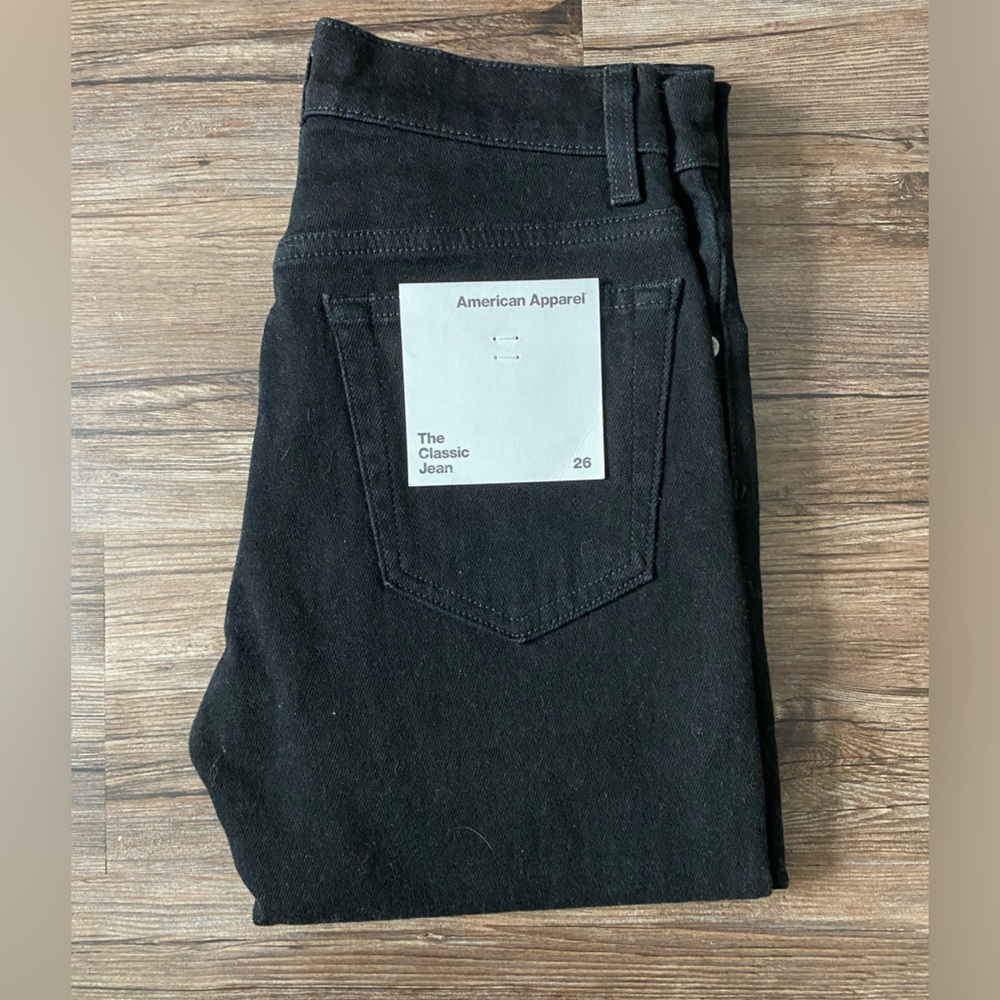 American Apparel (The Classic Jean) with original tags Size 26 [Black] *UNISEX*